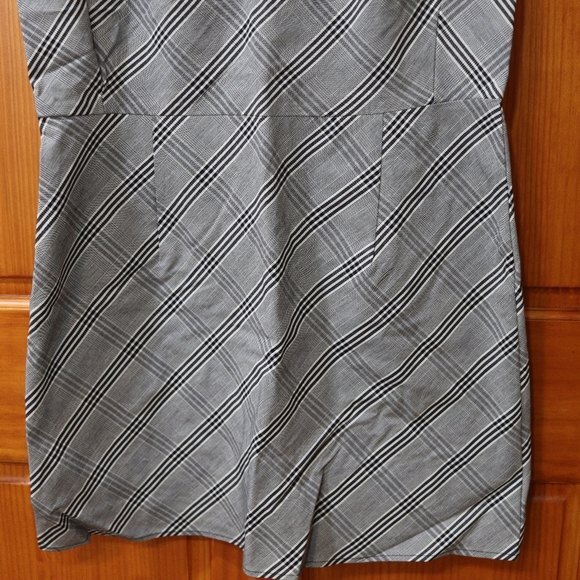 Urban Renewal Gray Plaid Mini Cami Dress | Vintage Fabric Spaghetti Strap LG - Picture 4 of 12